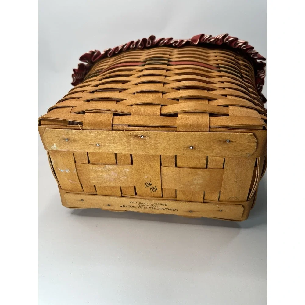 Longaberger 1998 Winter Wishes With Liner Cottagecore Holiday Basket
